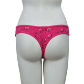Cotton String Thong Sexy String Floral Print Stretchable Cotton Thong Panty For Women